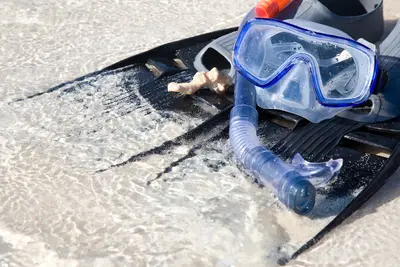 Snorkeling-Gear-Beach-Sand