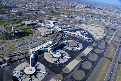 Aerial view of Newark airport