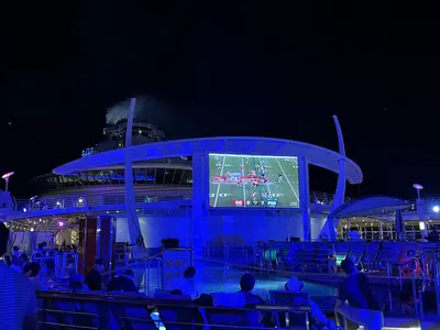 Super Bowl on the ship