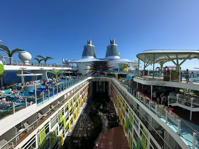 Pool deck on Icon of the Seas