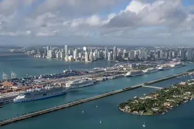 Ships docked in Miami