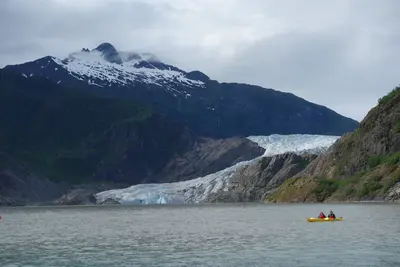 Kayakers at Mendenhall Glacier