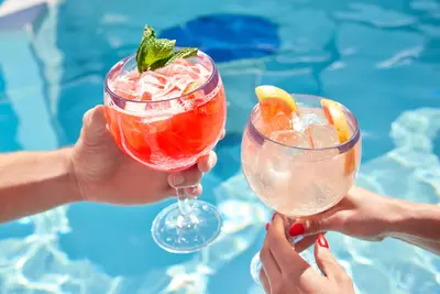 Cocktails at the pool