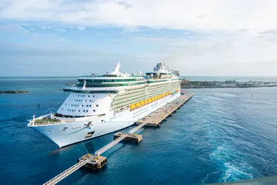 Freedom of the Seas docked in CocoCay