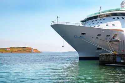 Bow of cruise ship in Halifax