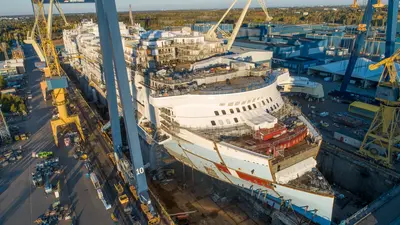 Icon of the Seas construction aerial photo from October 2022