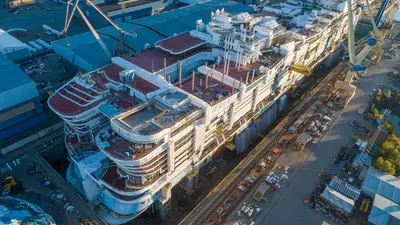 Icon of the Seas construction aerial photo from October 2022