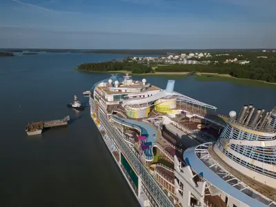 Icon of the Seas construction overhead