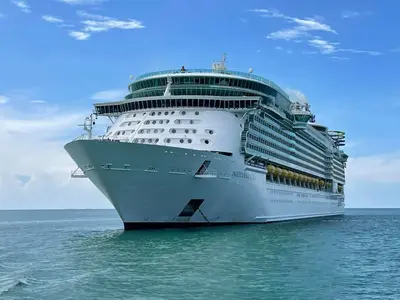 Independence of the Seas as seen from tender