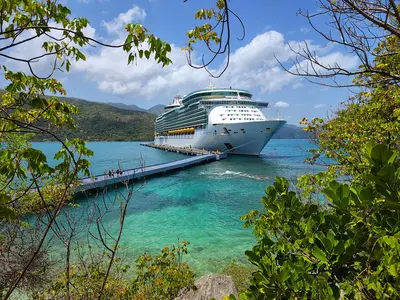 Mariner of the Seas docked in Labadee