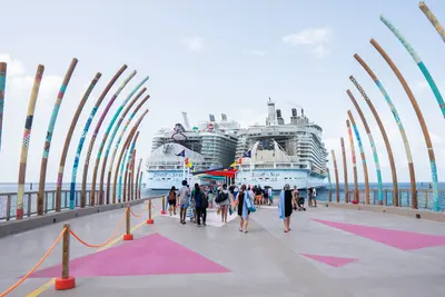 Utopia and Allure docked in CocoCay