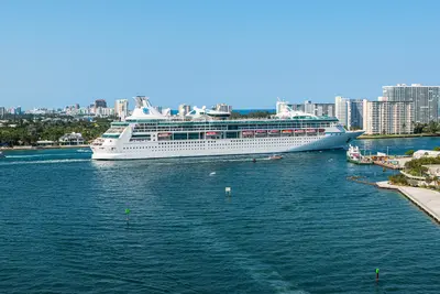 Vision of the Seas sailing away