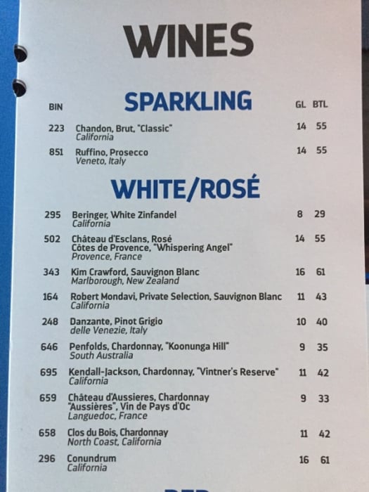 Spotted: New Royal Caribbean Drink Menu Design 