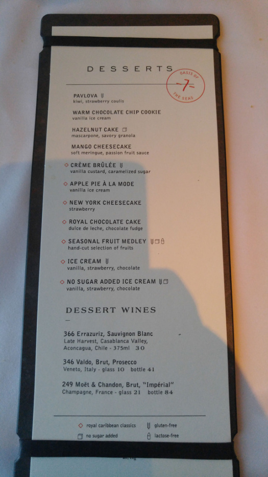 Spotted New Main Dining Room Menu On Royal Caribbean S Oasis Of The   DessertDay7 Zpspmrfinkz 