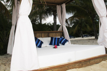 beach bed rental cococay royal coco cay caribbean beds spotted bar island private swim bahamas cruise bungalows royalcaribbeanblog