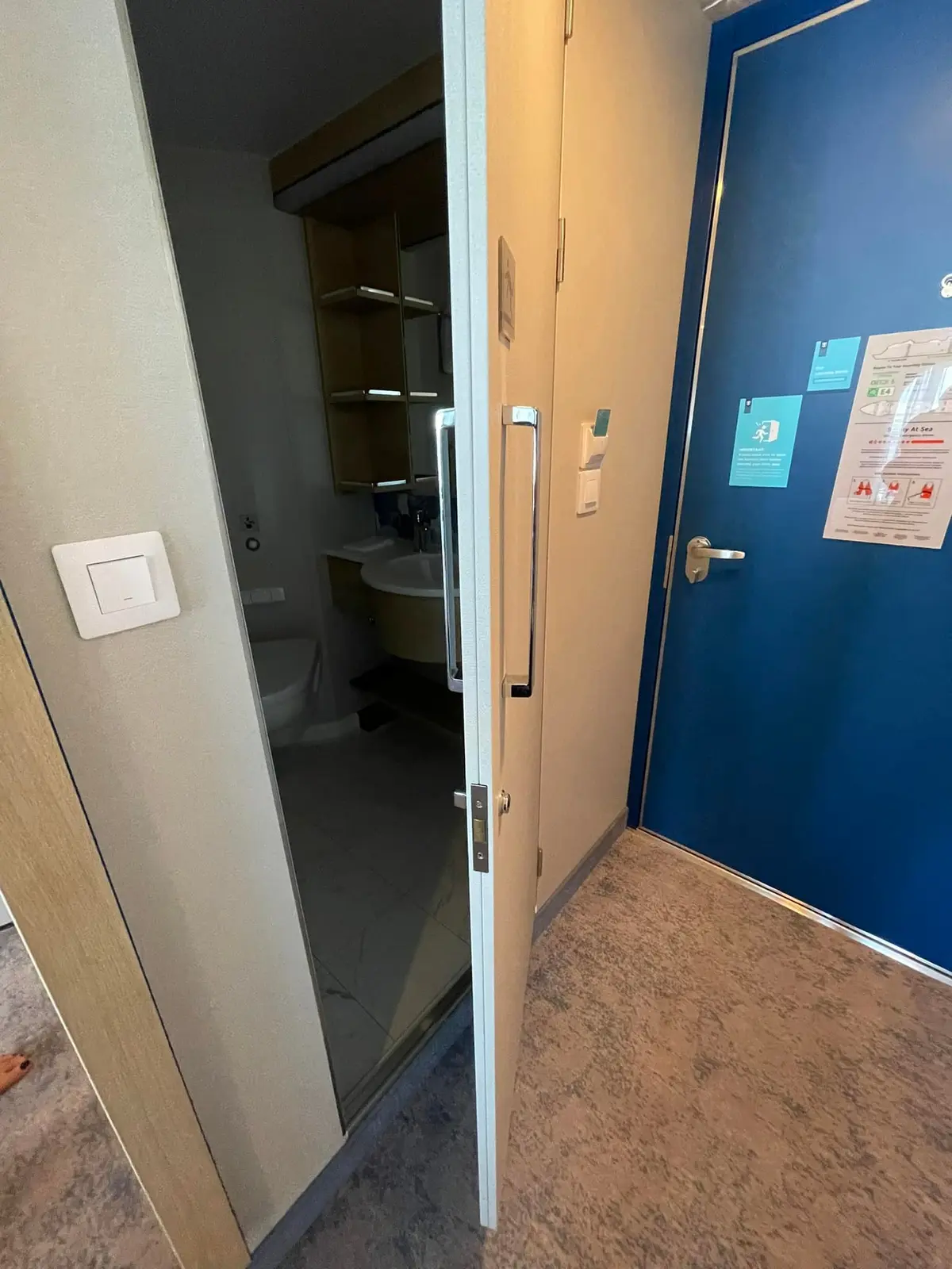 Bathroom door on Wonder of the Seas