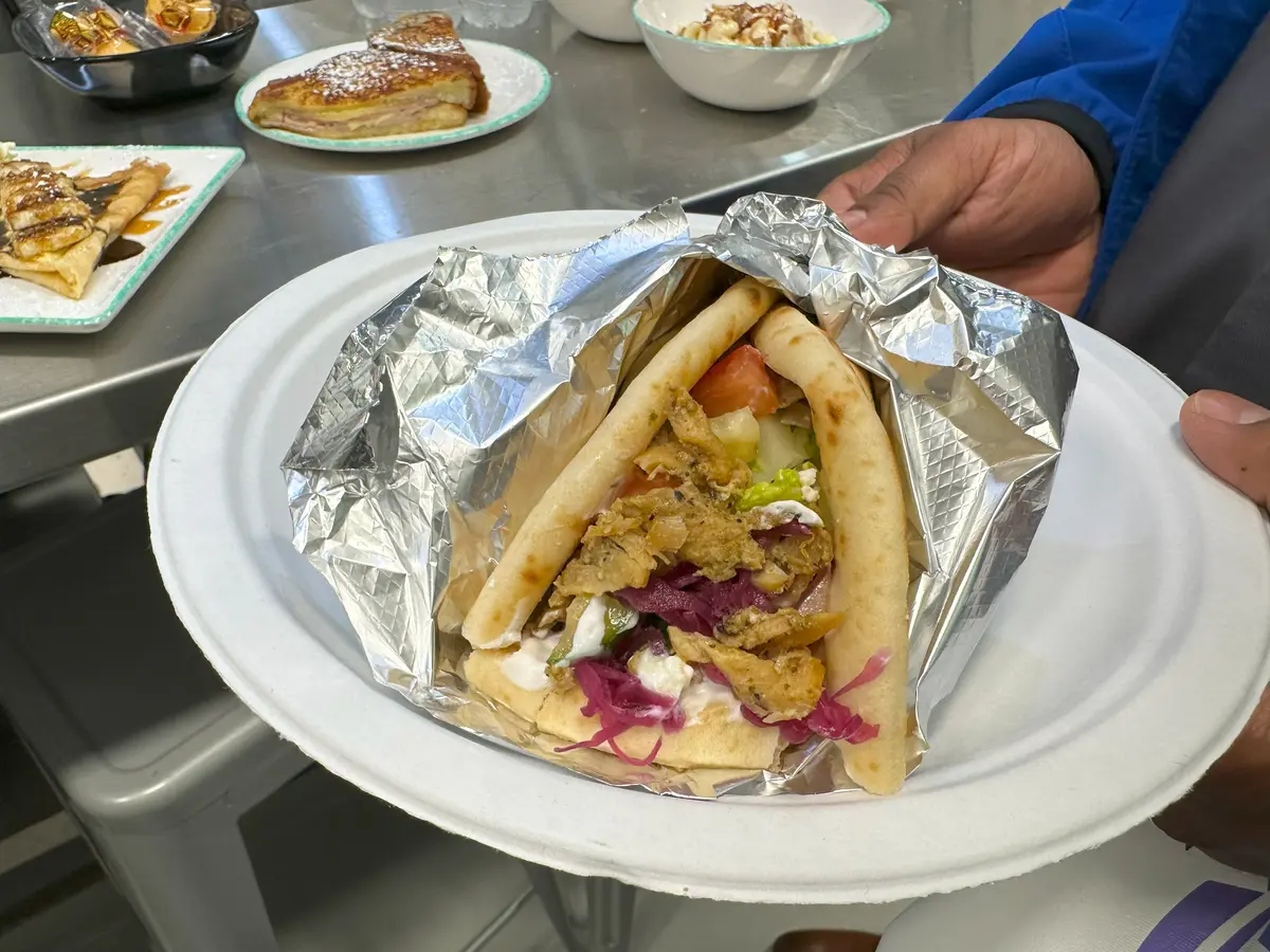 Chicken greek pita from Feta Mediterranean