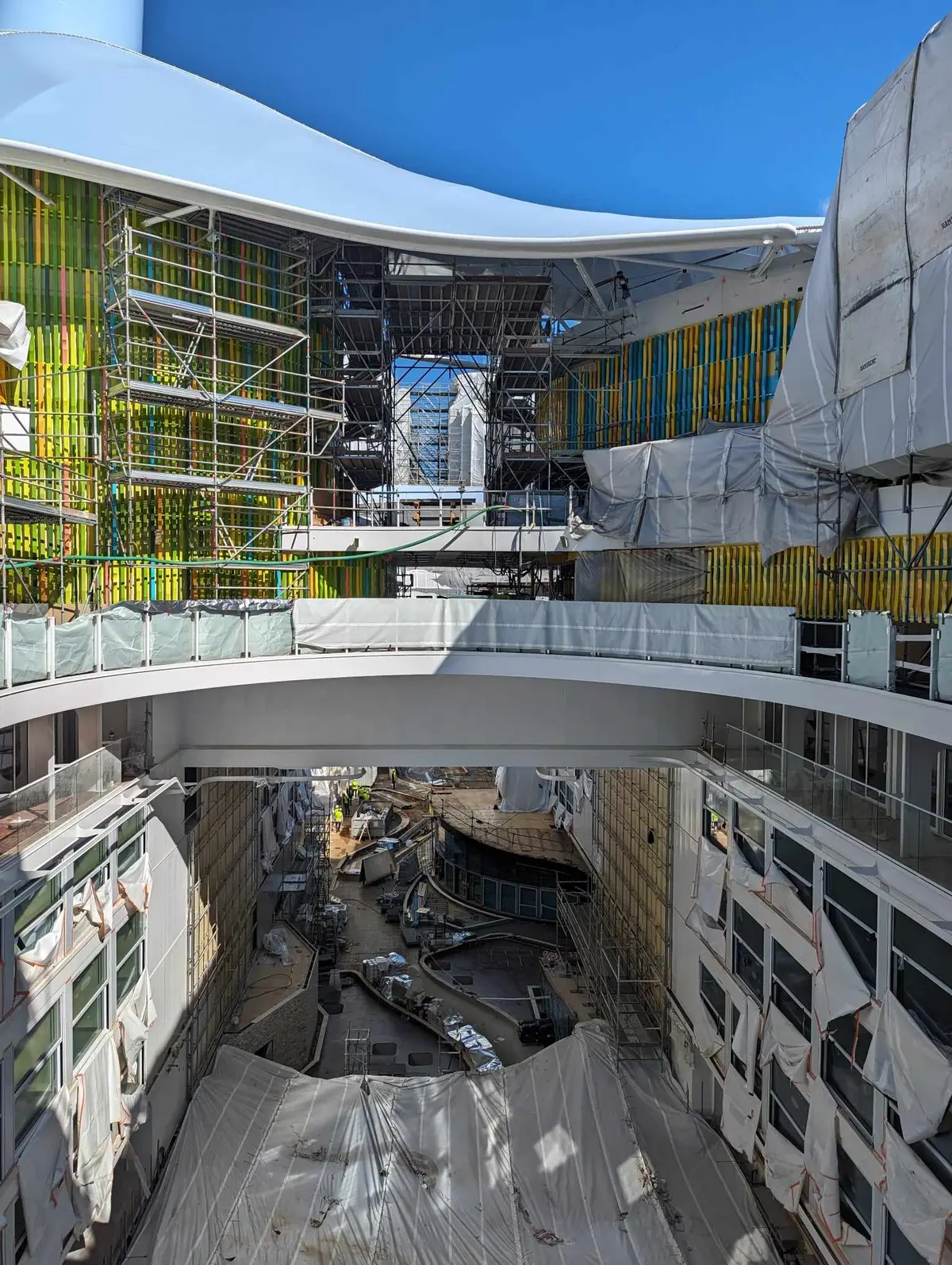 Icon of the Seas pool construction