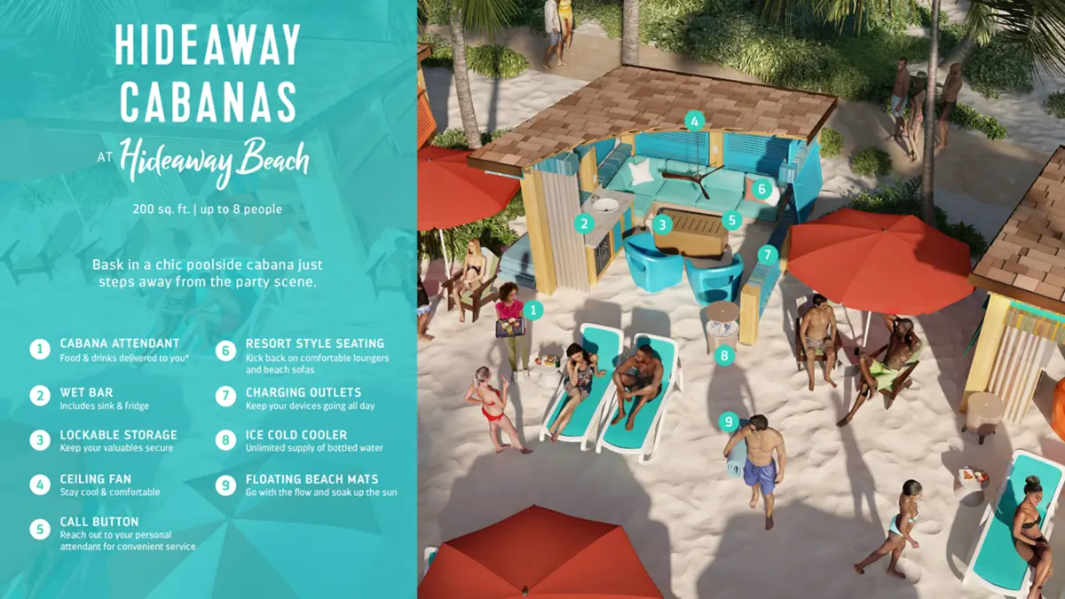 Hideaway Cabana option
