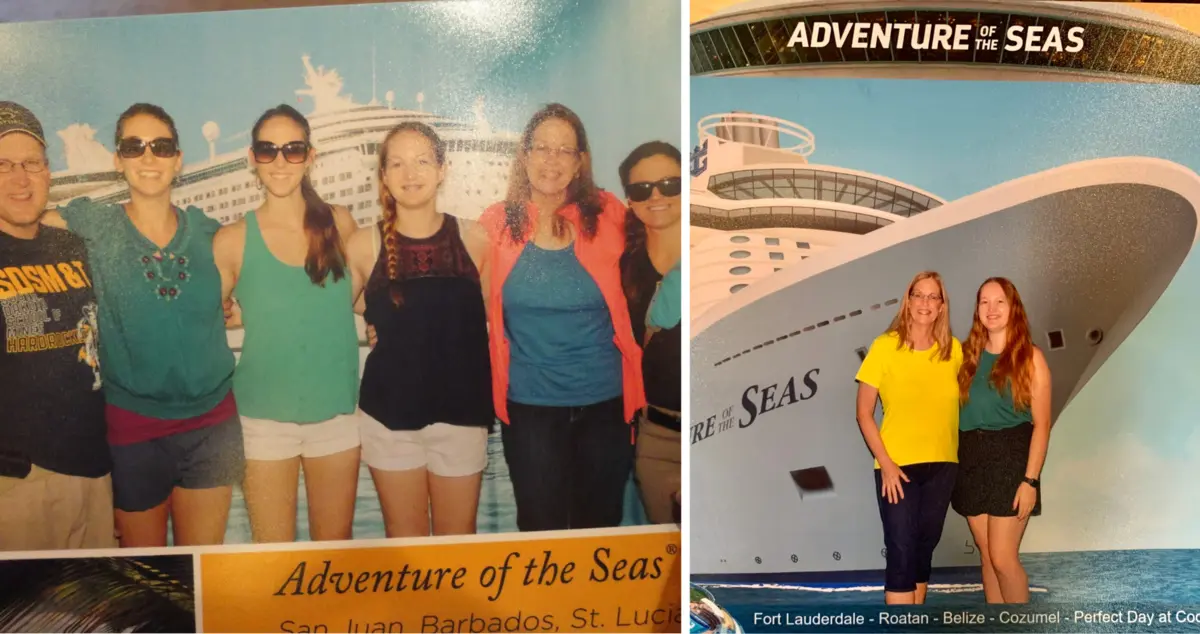 Angie and her family on Adventure of the Seas