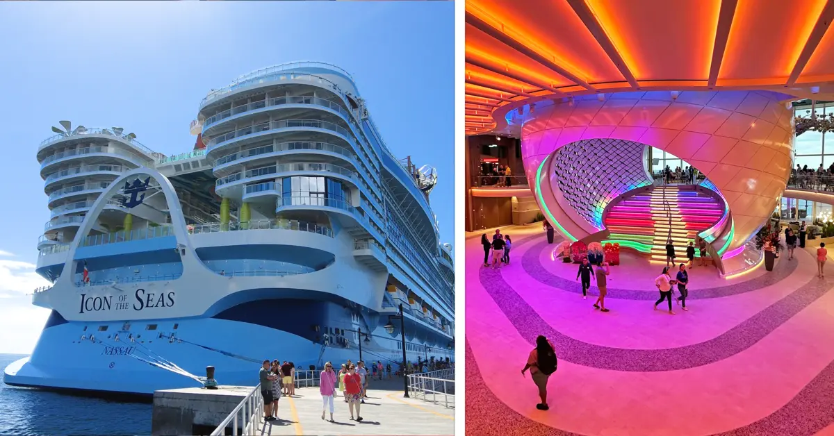 Icon of the Seas side by side image