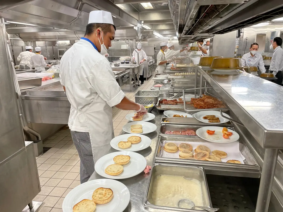 Cruise ship galley