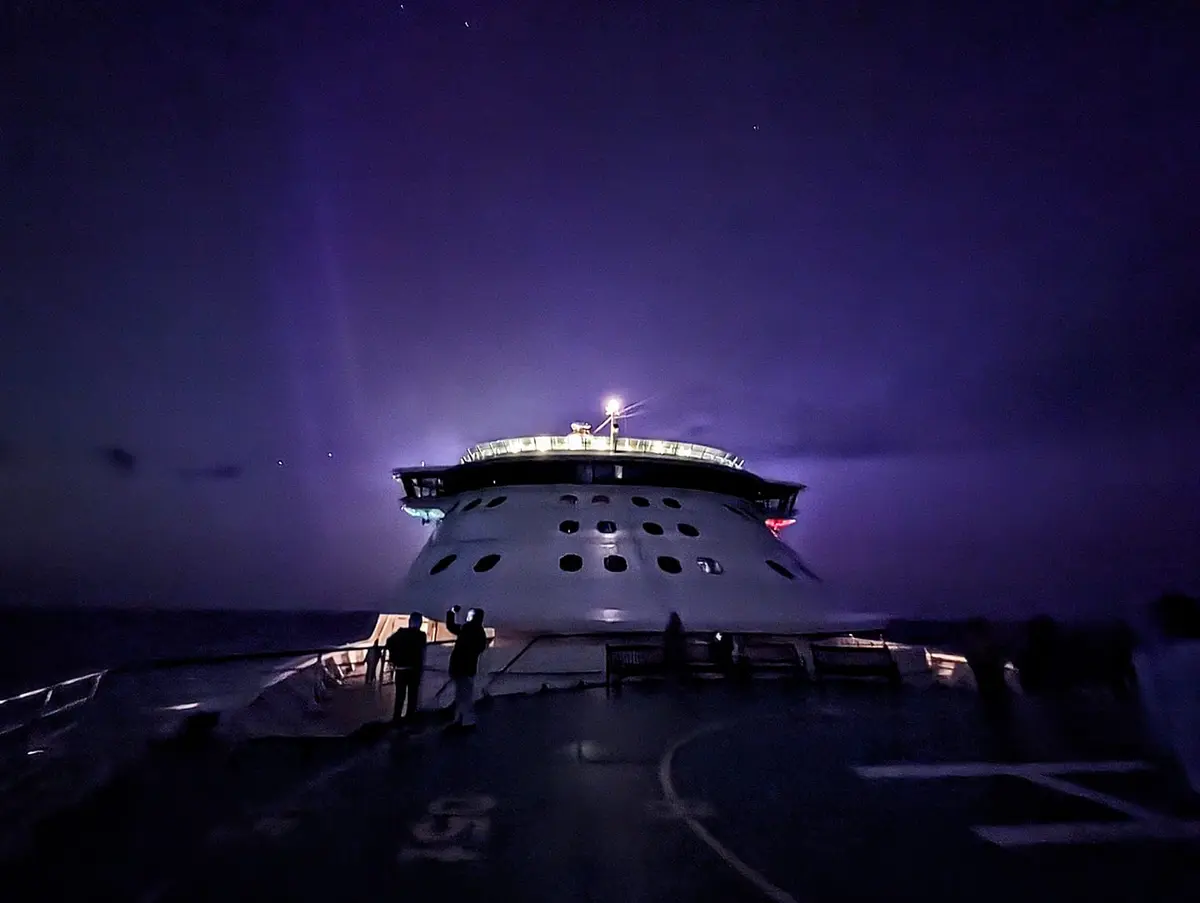 Northern lights on Brilliance of the Seas
