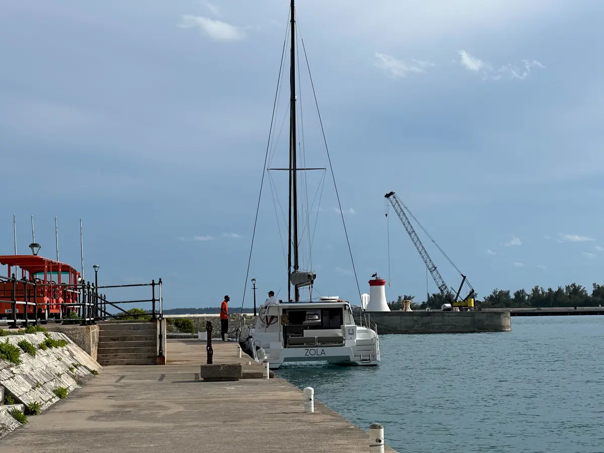 catamaran at the dock