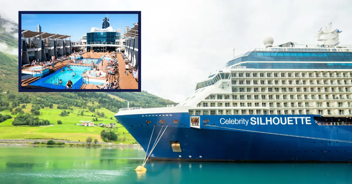 Celebrity Silhouette exterior with pool photo on the upper left corner