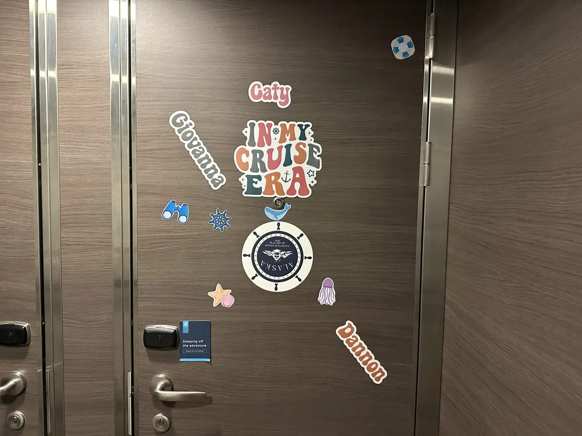 Cruise-Cabin-Decor-Quantum-7 A sign on a cabin door reading "In My Cruise Era"