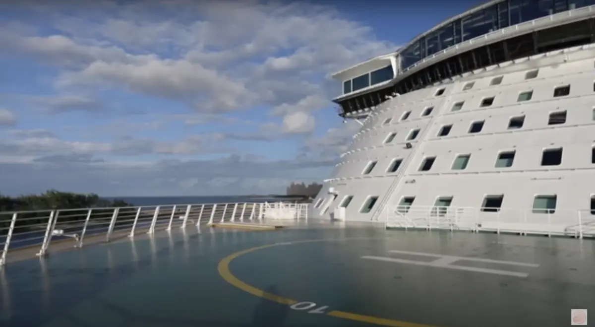 Crew-helipad-Utopia Crew helipad on Utopia of the Seas