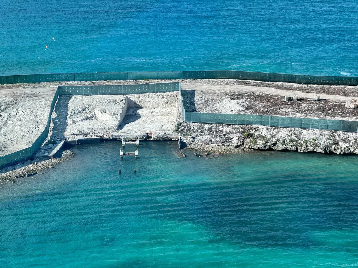 Beach club construction progress