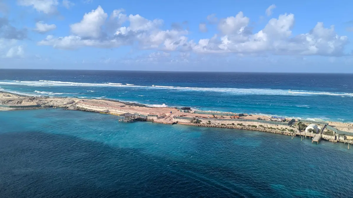 Beach club construction progress