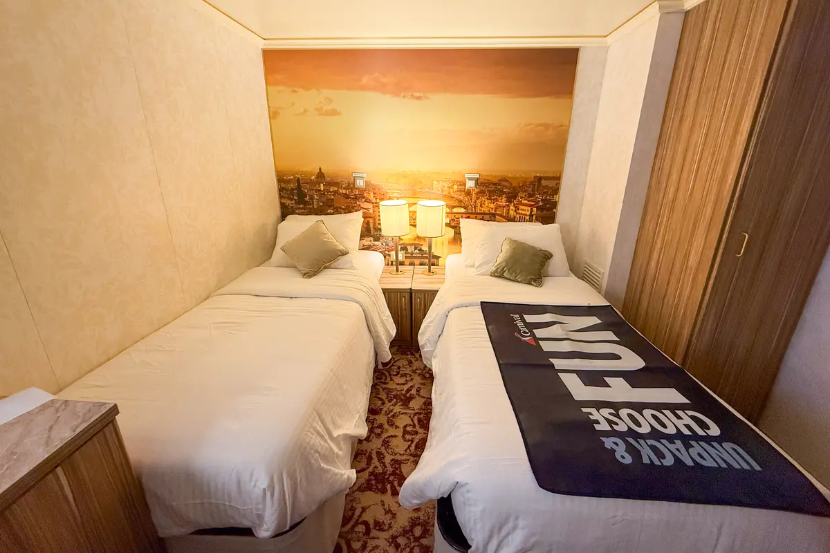 interior cabin on Carnival Firenze cruise ship