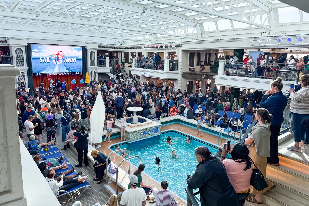 Sailaway party on Carnival Firenze cruise ship