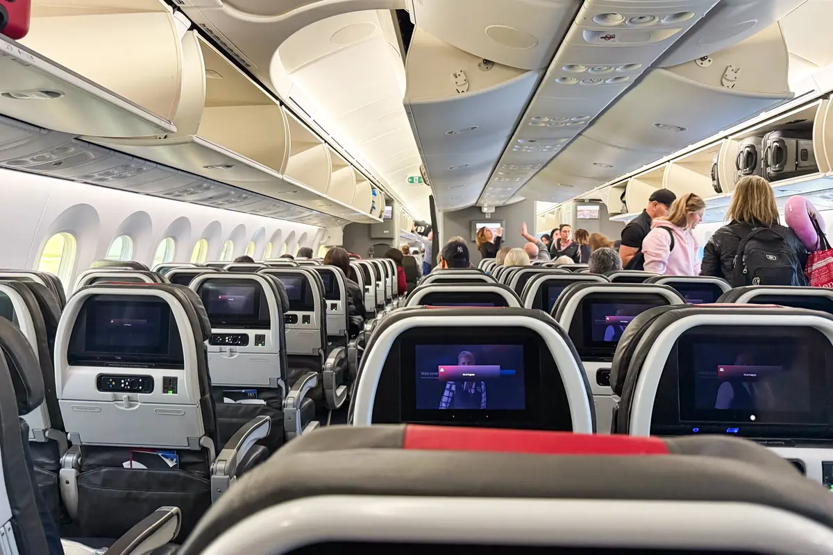 interior of airplane