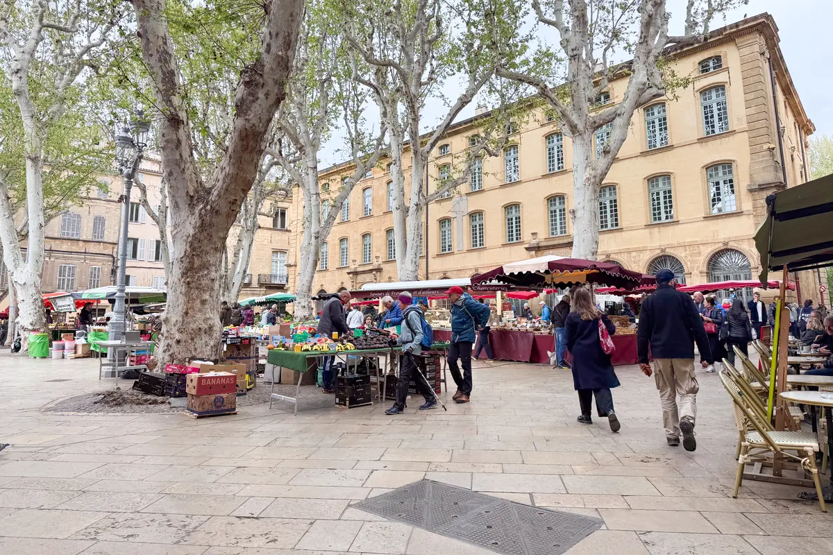 Downtown Aix en Provence market square