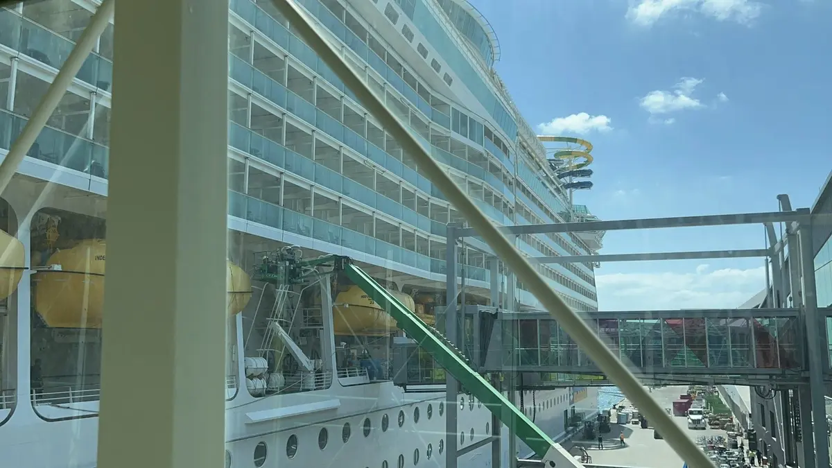 View of the gangway