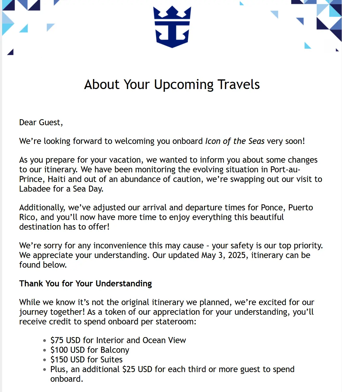 Cancel letter