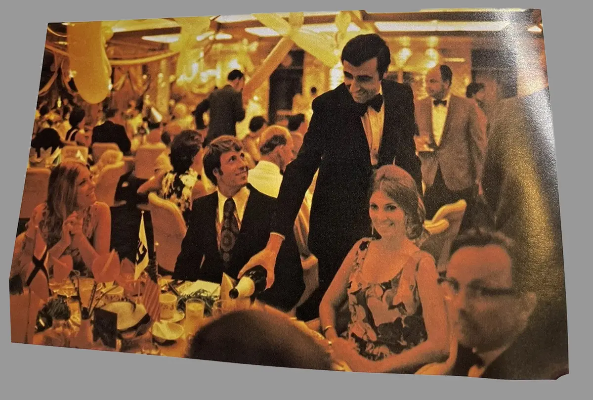 Dinner table in the 1970s