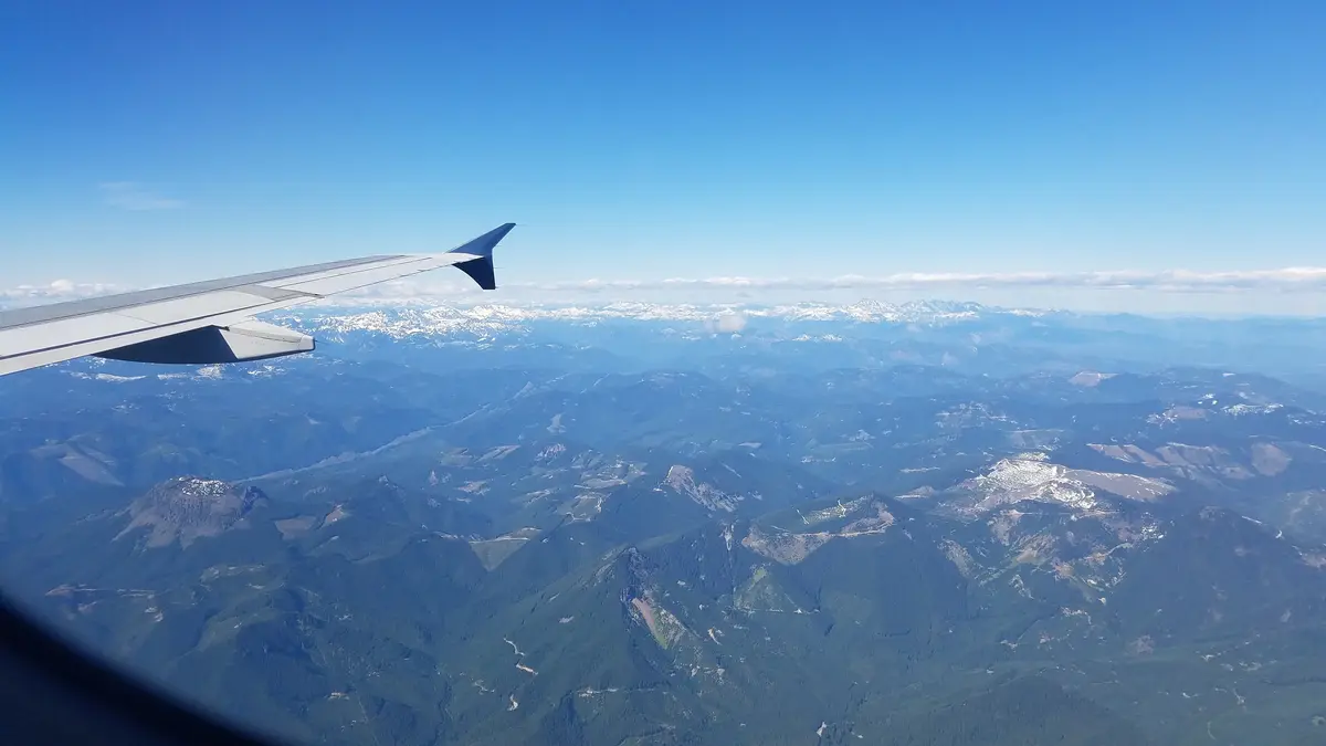 Flying into Seattle