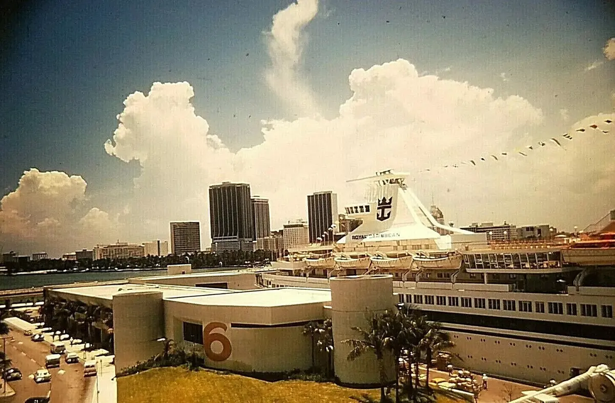 Ship docked in 1970s