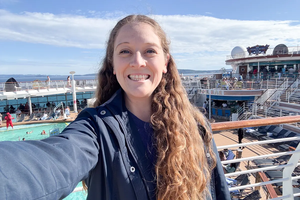 Jenna taking a selfie on Explorer of the Seas