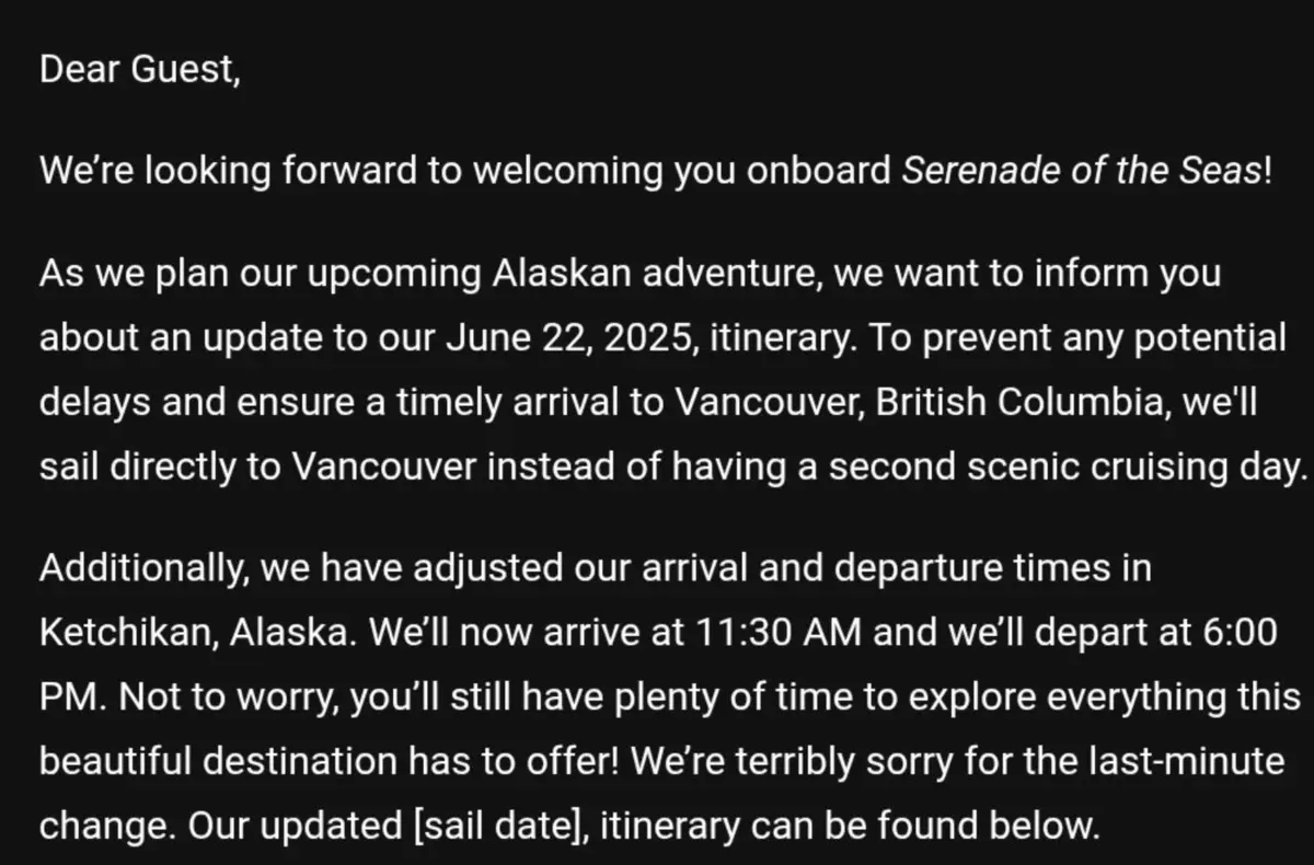 Email skipping Inside Passage