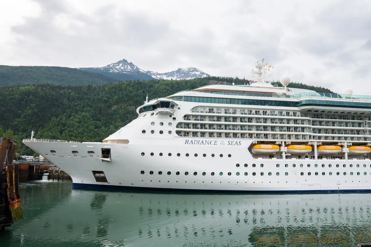 Radiance of the Seas docked in Skagway