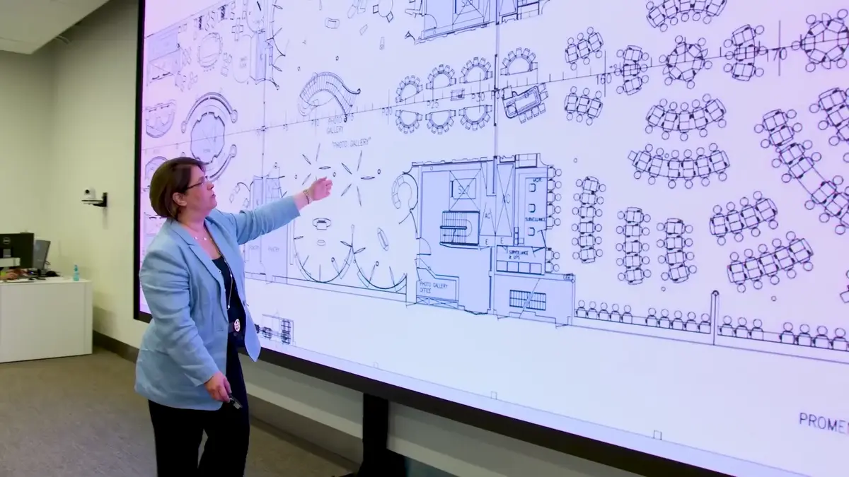 Blueprint of dining room