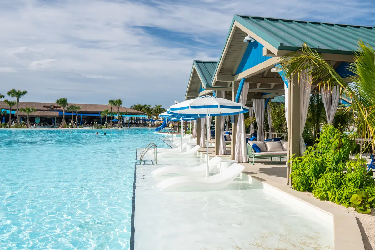 over the water cabana at Celebration Key