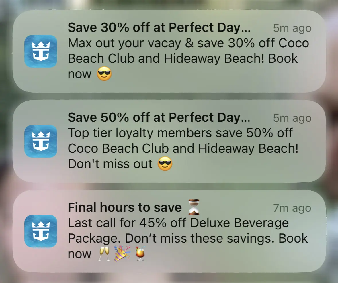App notifications