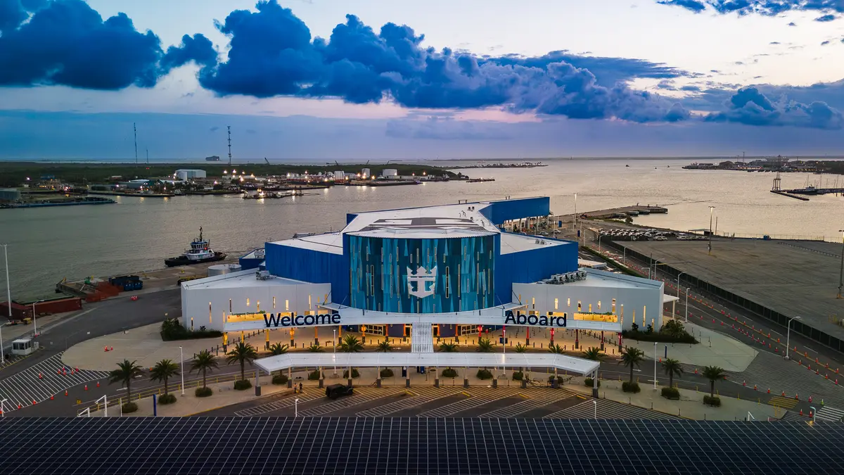 Aerial of the Galveston terminal