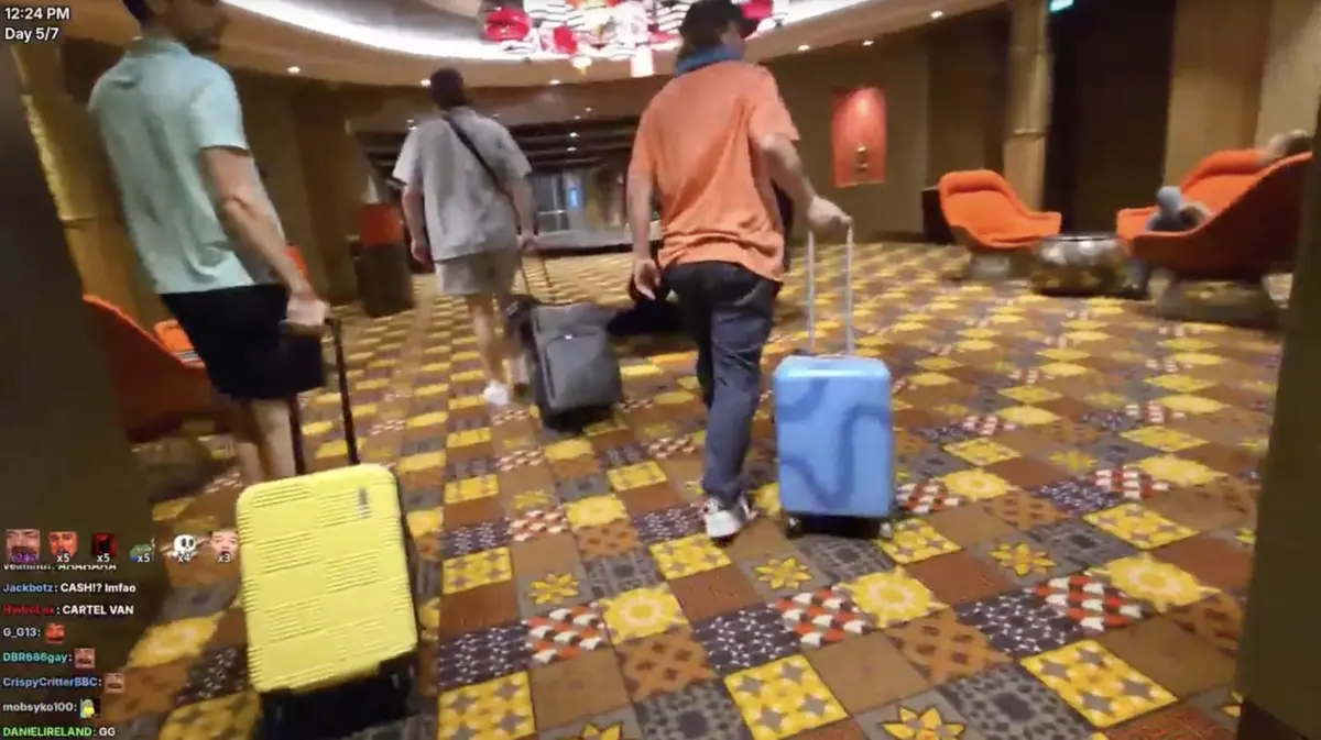 Group with suitcases